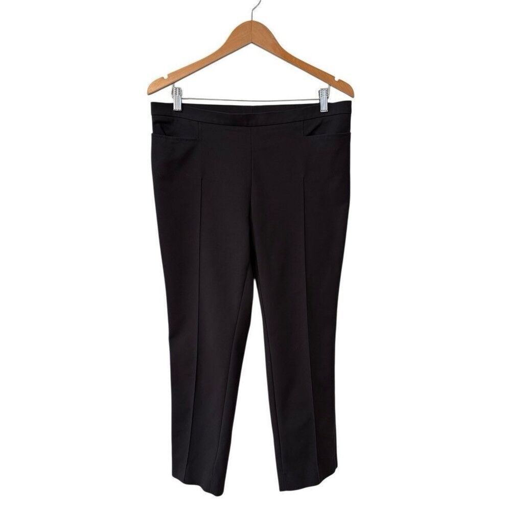 Akris Punto Ankle Pants Women’s Size 12 Black Trousers Old Money Career - Picture 1 of 12